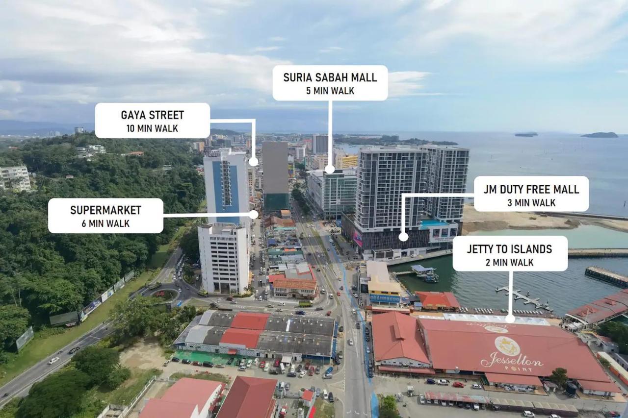 Jesselton Quay Sea View Hotell Kota Kinabalu Exteriör bild